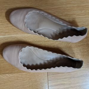Chloe scalloped ballet flats